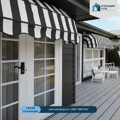 Contoh pemasangan canopy kain oleh Reza Canopy