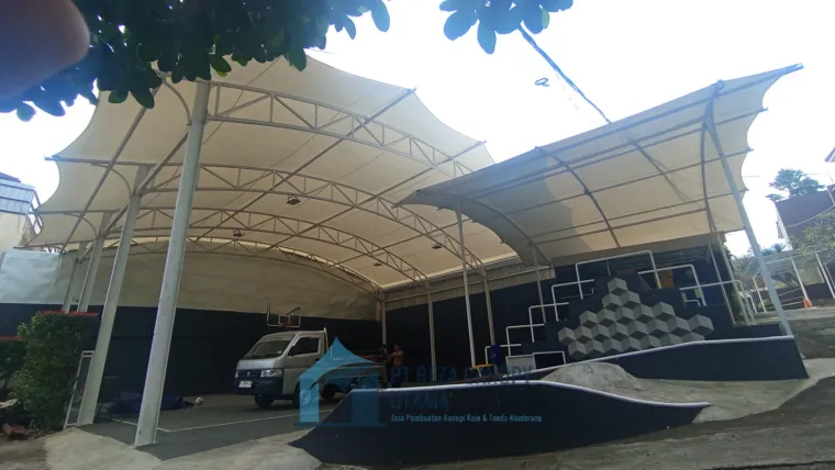 Penggantian Kain Membrane Bapak Freedy di villa Kuldesak Bandung Bandung